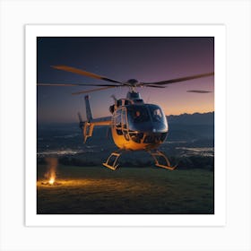 Helicopter Shoot Art Print