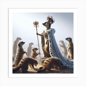 King Meerkat Art Print