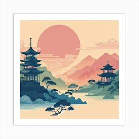 Asian Landscape 22 Art Print