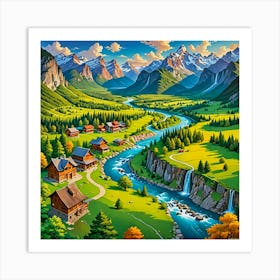 Alpine Village Art Print