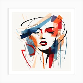 Abstract Of A Woman'S Face Art Print