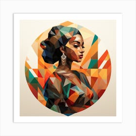 Geometric Indian Woman 01 Art Print