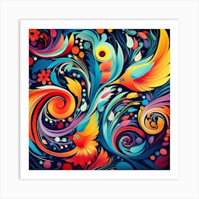 Colorful Abstract Painting 1 Art Print