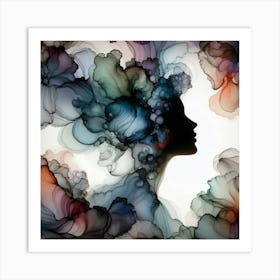 Abstract Portrait Of A Woman 11 Art Print