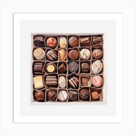 Chocolates In A Box 8 Art Print