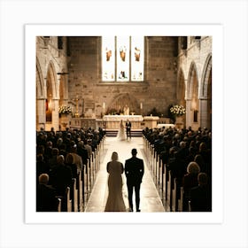 Wedding Ceremony In A Church 1 Art Print