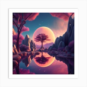 Tree In The Water Art Print