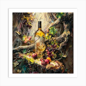 Wine And Grapes Art Print