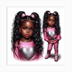 Little Black Girl 2 Art Print