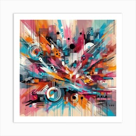 Abstract City Canvas Print Art Print