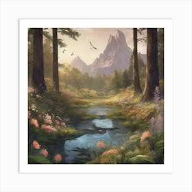 Mountain Stream 1 Art Print