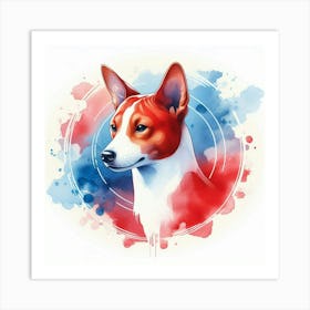 Watercolor Basenji 4 Art Print