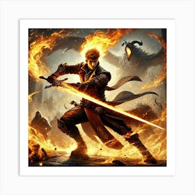 Kael Firebrand Elemental Mastery Converted Art Print