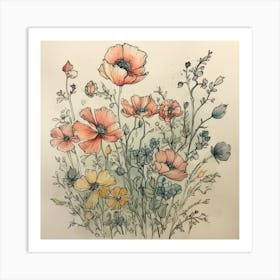 Wildflowers 1 Art Print