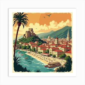 Retro Travel Poster Art Print