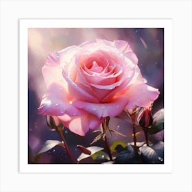 Pink Rose Art Print