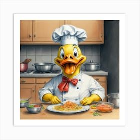 Chef Duck 21 Art Print