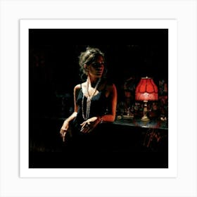 Woman In The Dark Art Print