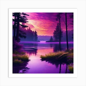 Purple Sunset 2 Art Print