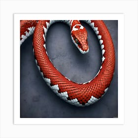 Red Snake Art Print