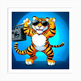 Cartoon Tiger Art Print