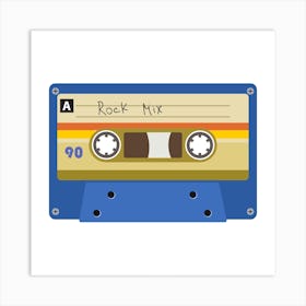 Rock Mix Cassette Record Player Art Print