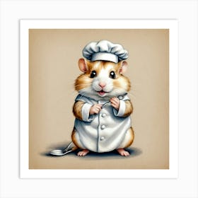 Chef Hamster 23 Art Print