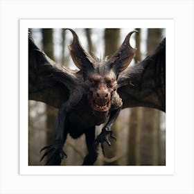 Monster In The Woods Art Print