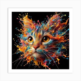 Colorful Cat 2 Art Print