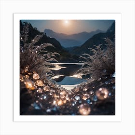 Moon And Diamonds Art Print