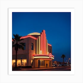 Theater At Night Art Print