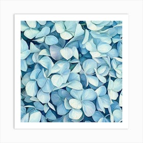 Blue Hydrangeas Art Art Print