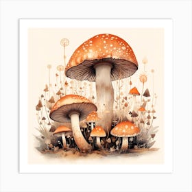 Mushrooms Art Print