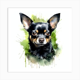 Chihuahua Watercolor Painting Art Print