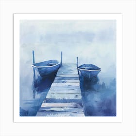 Boats On The Dock Art Print