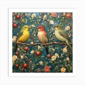 Birds On A Branch Art 4 Art Print