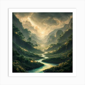 River In The Mountains 21 Art Print