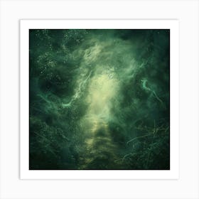 Stockcake Mystical Forest Glow 1719975062 Art Print