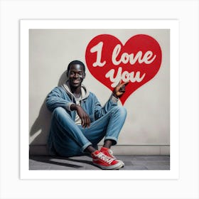 I Love You 3 Art Print