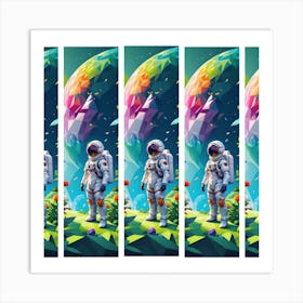 Astronaut In Space Art Print