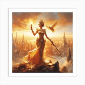 Goddess Of The City Art Print