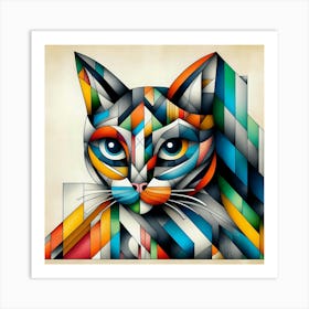 Abstract Cat 32 Art Print