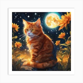 ginger tabby cat 1 Art Print