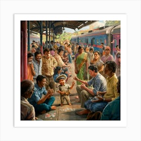 Train Station Art Print