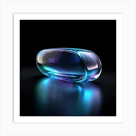 Moke Up Transparent Reflective Glossy Polished Beveled Smooth Sleek Minimalistic Branding (1) Art Print