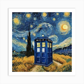 tardis van goth Art Print