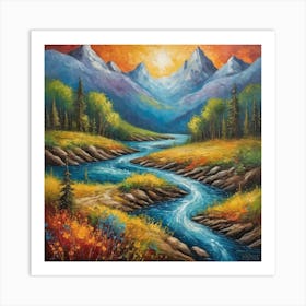 sring moment  in the valley Art Print