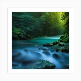 River In The Forest Art Print