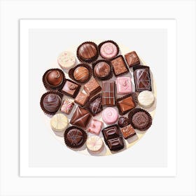 Chocolates On A Plate 5 Art Print