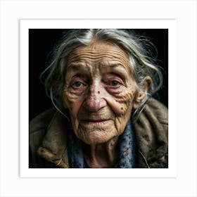 Portrait Of An Old Woman Art Print